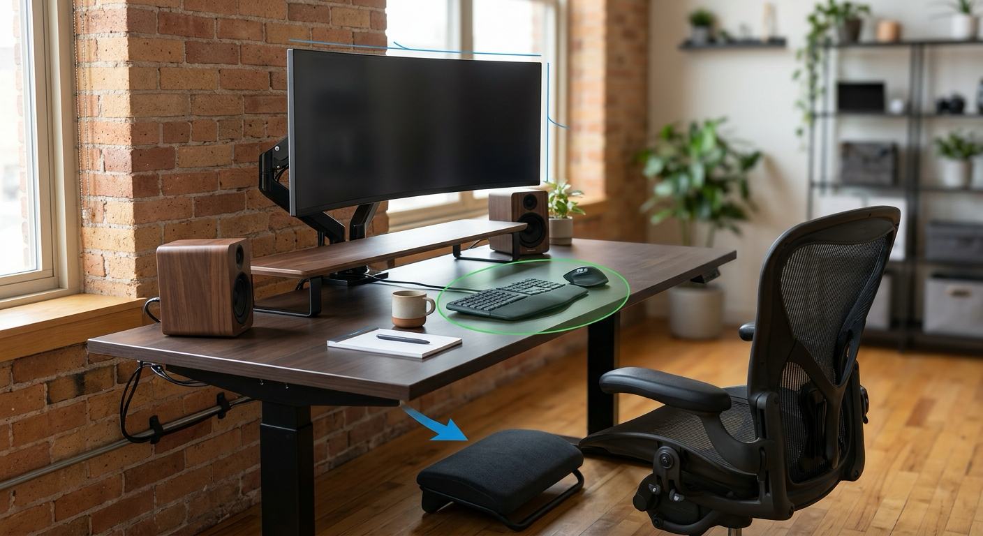 Optimized workstation after adjustments
